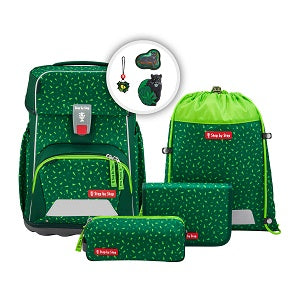 StepbyStep BASIS Schulranzen-Set Green Graphics 4-teilig