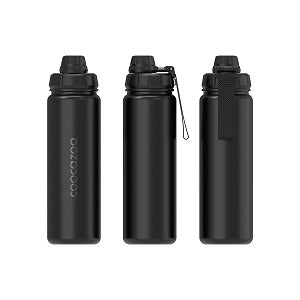 Coocazoo Isolierte Edelstahl-Trinkflasche Black