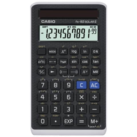 CASIO Schulrechner Fraction Bruchrechnung fx-82 SOLAR II 1-zeilig
